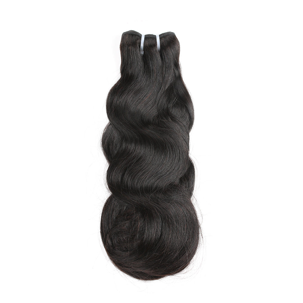 Bone‑Straight Brazilian Silky Straight/Body Wave Human Hair 1 Bundle for Sew In (Natural Black)