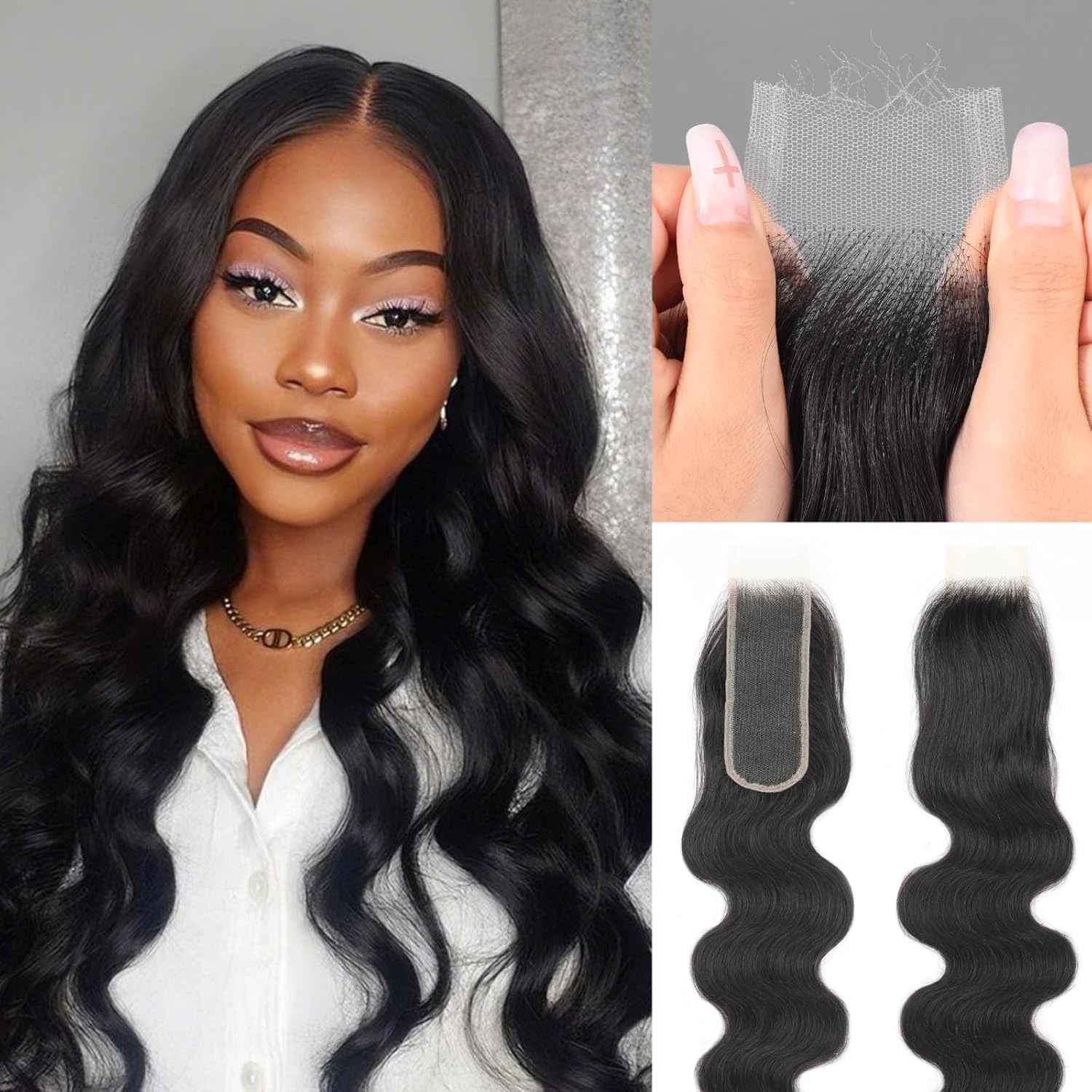 Brazilian Virgin Hair 2x6 HD Lace Human Hair Closure Silky Straight/Body Wave/ Deep Wave/Kinky Curly/Kinky Straight/Water Wave