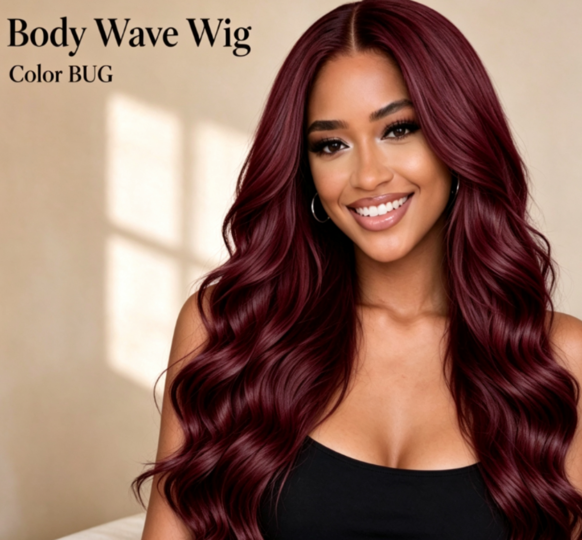 #Burgundy Body Wave Human Hair Wig, Natural Human Hair 13x4 Lace Frontal Wig For Black Women Real Warehouse Stock.