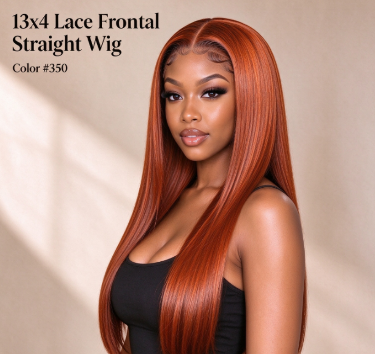 #350 Natural Straight Human Hair Wig. 13x4 Lace Frontal Wig For Black Women Real Warehouse Stock.