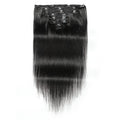 #1b Brazilian Virgin Hair Straight Clips In Human Hair Extensions 8Pcs/Set