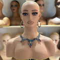 Realistic Female Brown Color Mannequin Head Stand  DE-487-GM