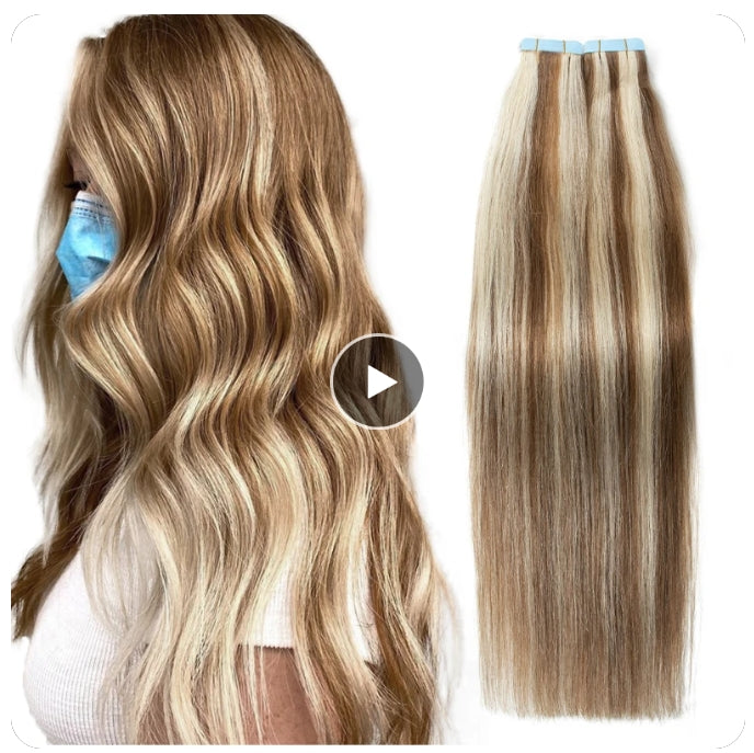 P6/613 Tape In Human Hair Extensions 40Pcs/Pack=100g