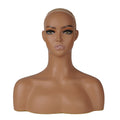 Realistic Female Brown Color Mannequin Head Stand  DE-487 Orange Eyelash