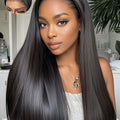Brazilian Virgin Hair Straight Human Hair 9x6 Lace Glueless Wigs
