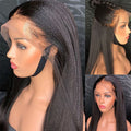 30Inch~40Inch Long Kinky Straight Human Hair 13x4 Lace Front Wigs