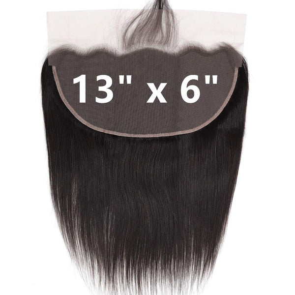 Brazilian Virgin Straight Human Hair 13x6 Lace Frontal Closure
