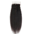 Natural Black Kinky Straight 4x4 Lace Closure Human Hair, Transparent Lace Closure Virgin Hair For Black Women