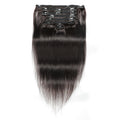 #2 Dark Brown Brazilian Straight Clips In Human Hair Extensions 8Pcs/Set