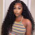 30Inch~40Inch Long Curly Human Hair 13x4 Lace Front Wigs