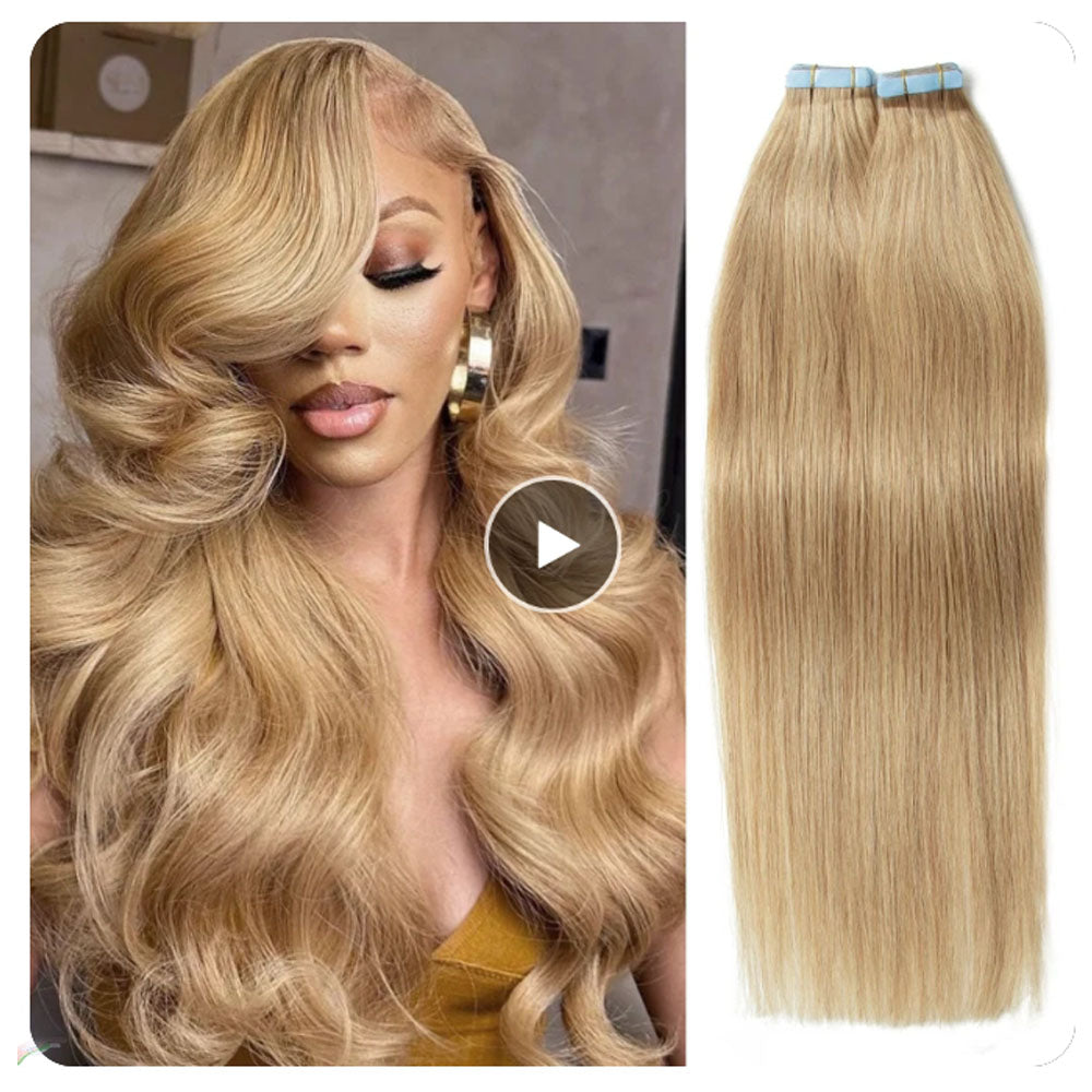 #27 Tape In Human Hair Extensions 40Pcs/Pack=100g
