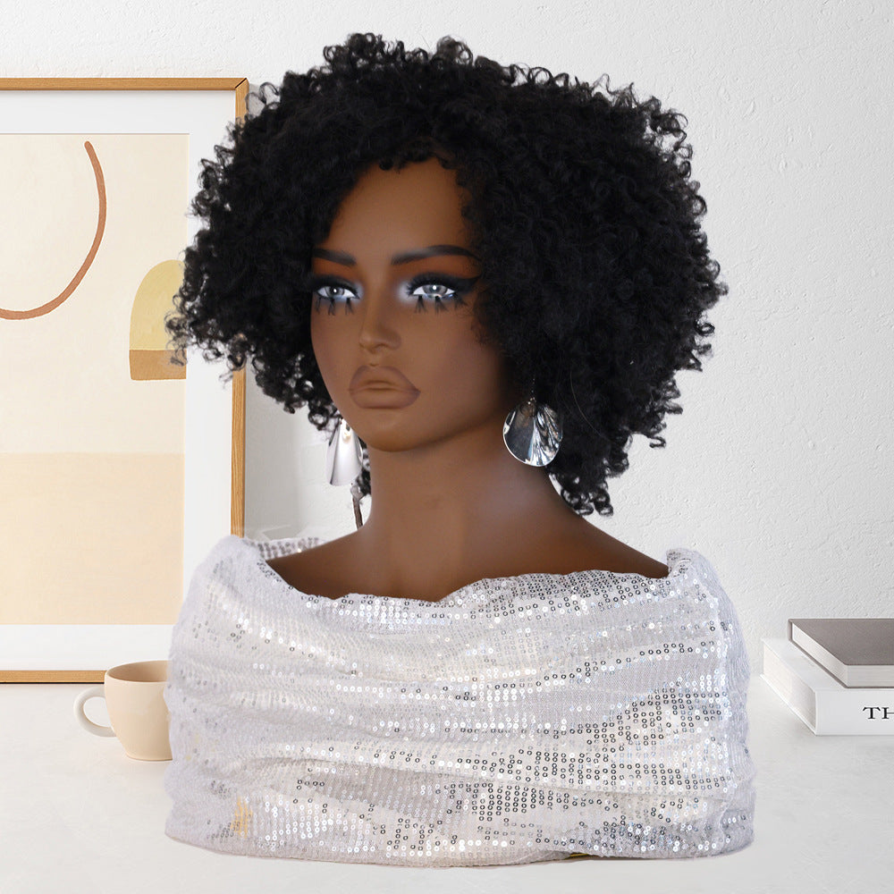 Realistic Female Brown Color Mannequin Head Stand DE-310-AO