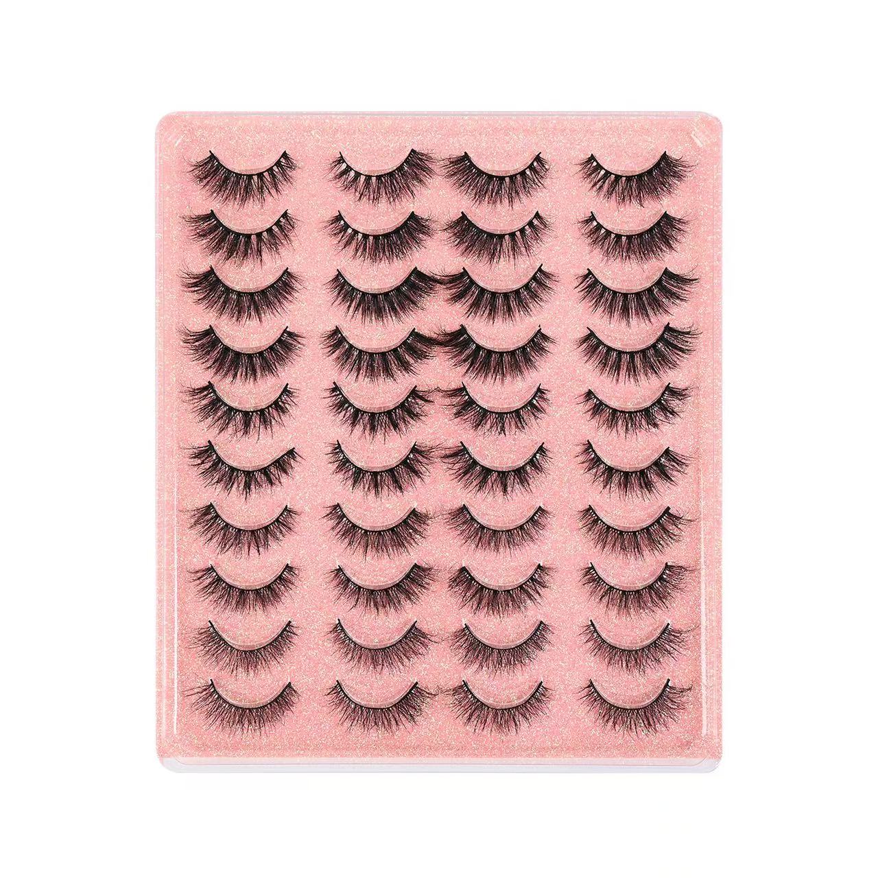 20 Pair 5D Mink 10 Styles Eyelashes Natural Looking Black Makeup Eyelashes