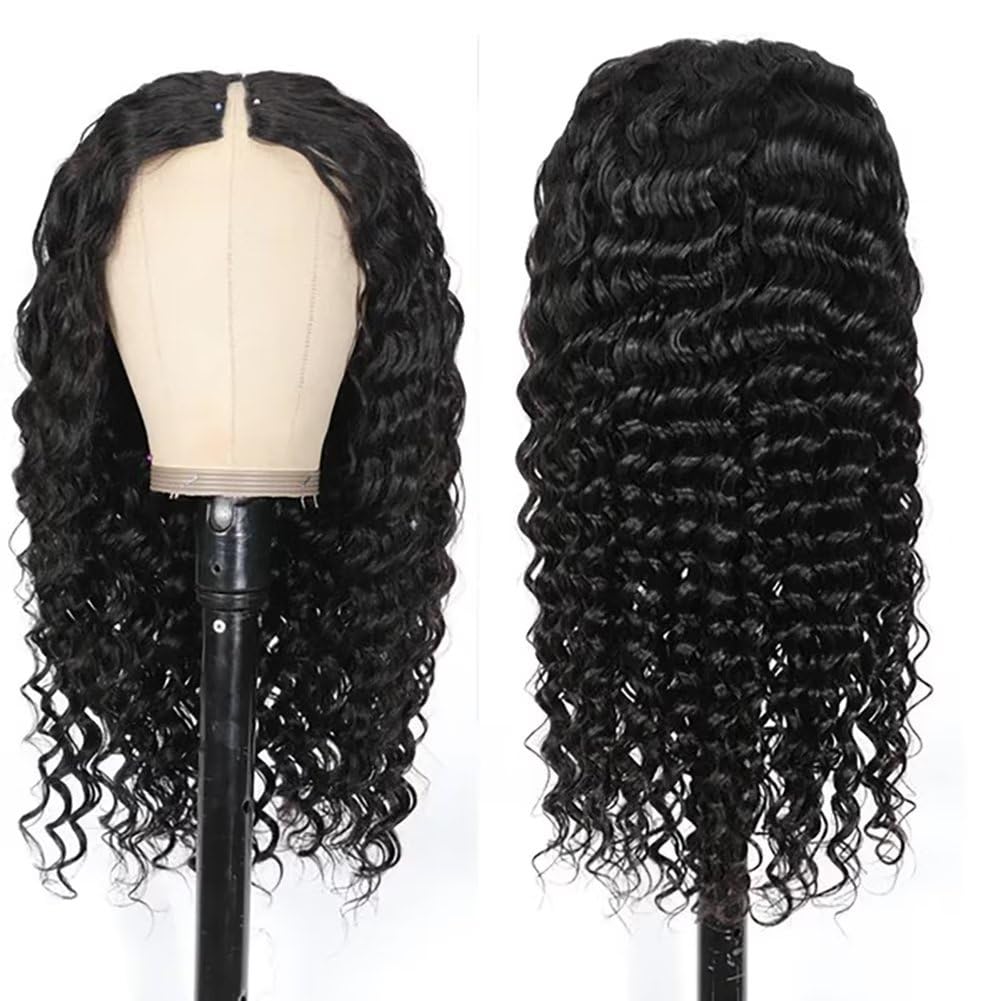 Brazilian Deep Wave Virgin Human Hair V Part Wigs