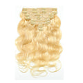 #613 Blonde Body Wave Clips In Human Hair Extensions 8Pcs/Set