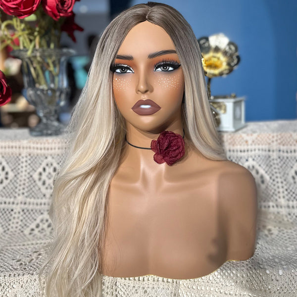 Realistic Female Mannequin Head PVC Stand  DE-487-YH1 eyelashes diamond