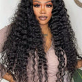 Brazilian Deep Wave Virgin Human Hair 9x6 Lace Glueless Wigs