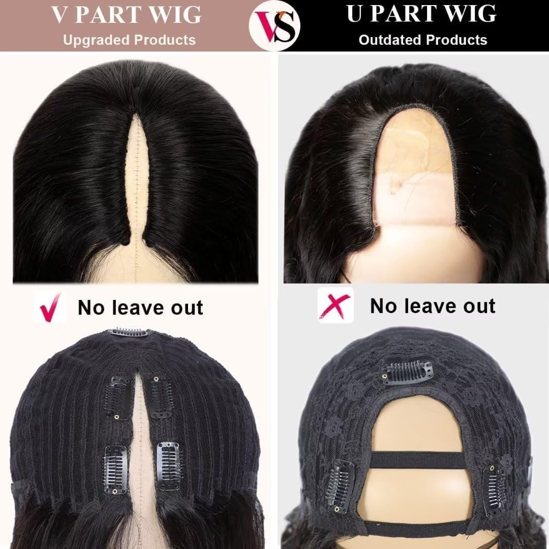 Brazilian Deep Curly Virgin Human Hair V Part Wigs