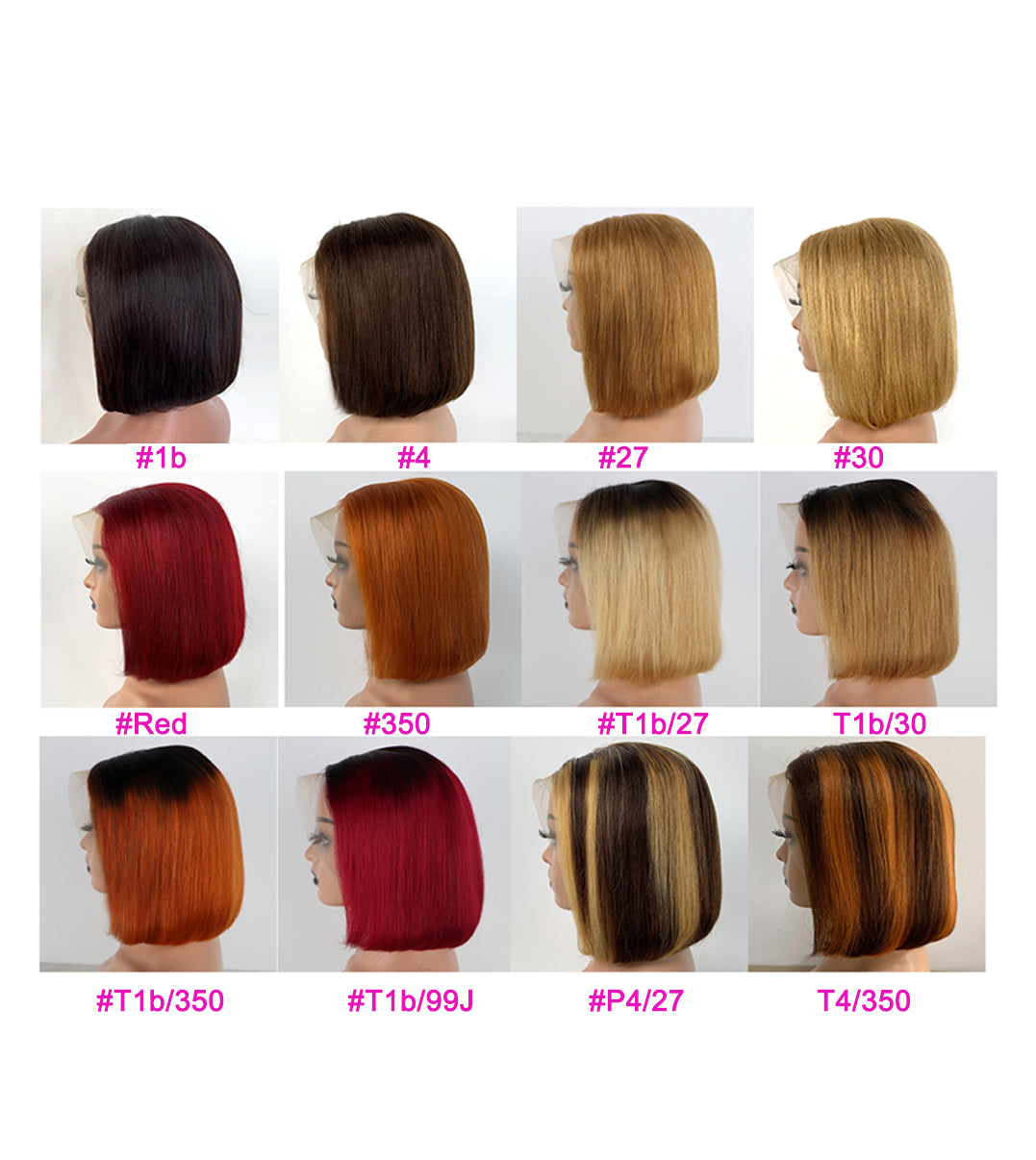 Short Bob 13x4 Lace Frontal Human Hair Wigs