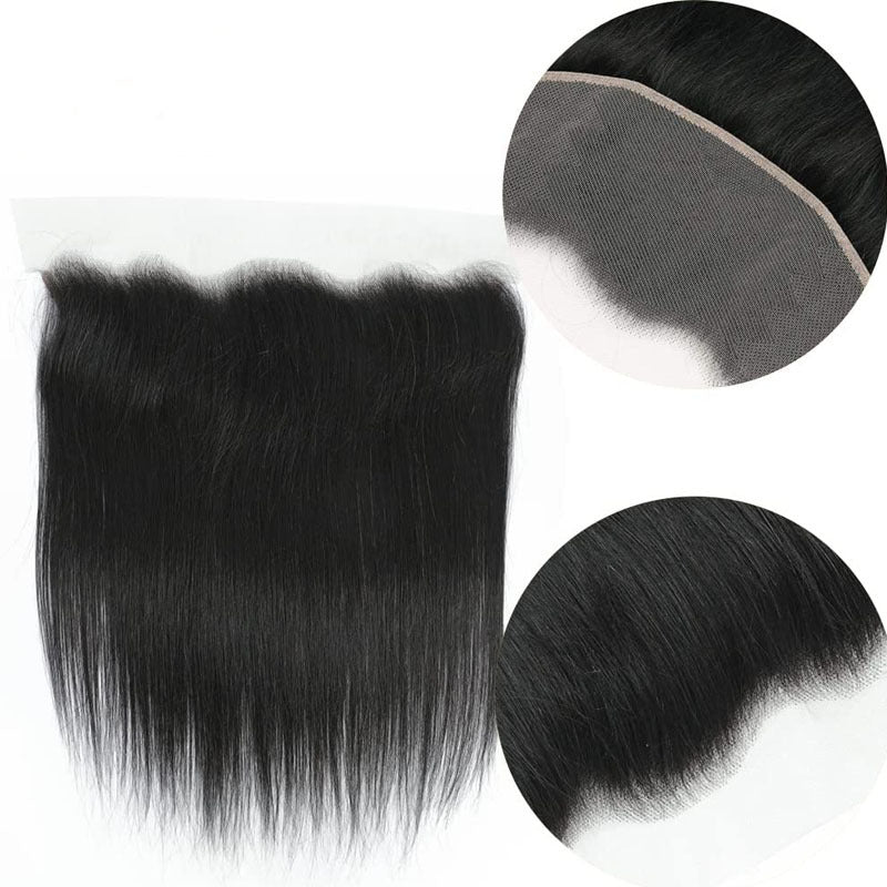 Brazilian Virgin Straight Human Hair 13x4 Lace Frontal Closure
