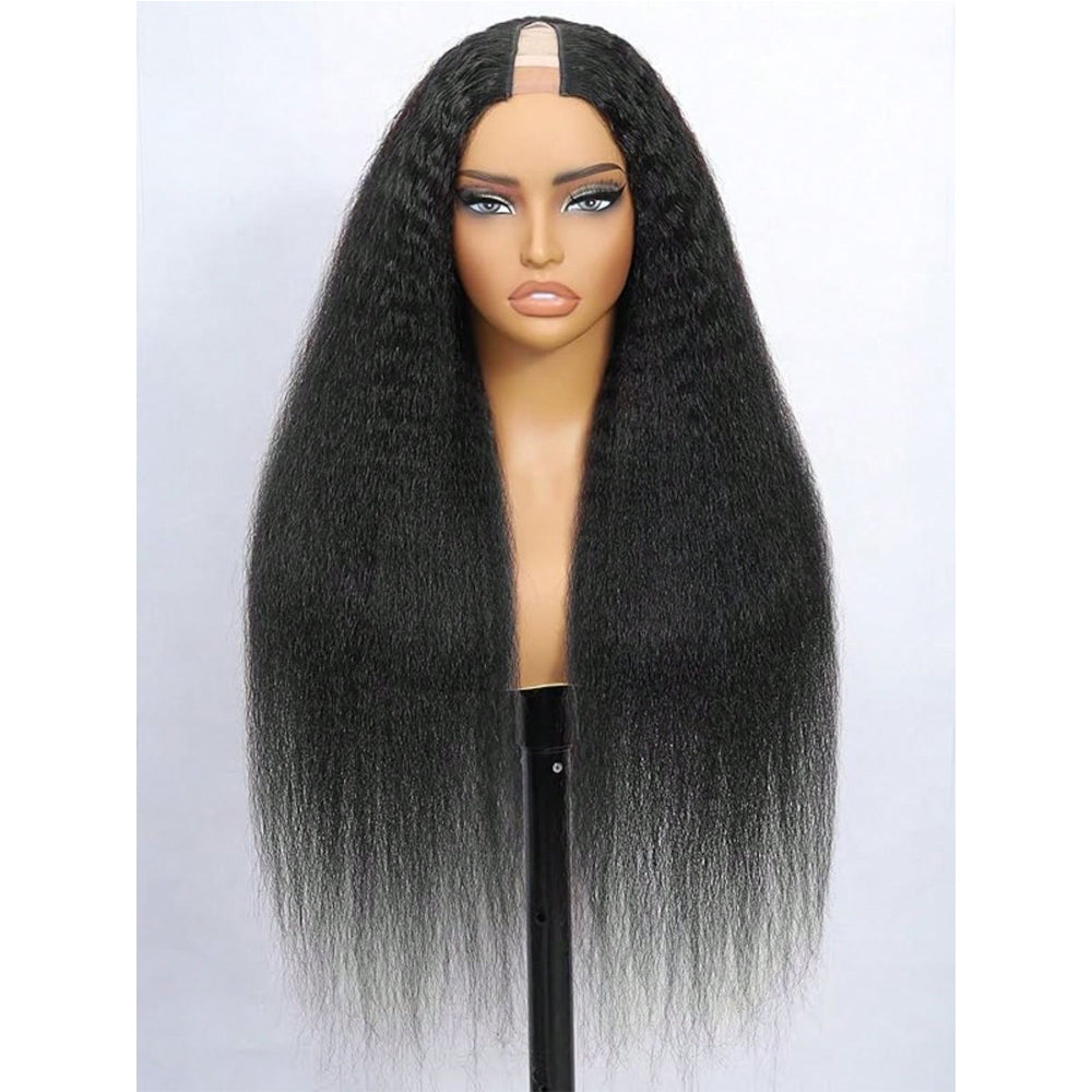 Brazilian Kinky Straight Virgin Human Hair V Part Wigs