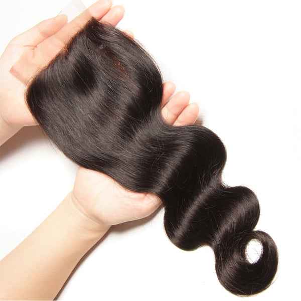 Brazilian Virgin Hair Body Wave Human Hair 4x4 Lace Closure