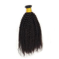 I Tip Kinky Curly Human Hair Extensions 100g Dark Color #1~#12