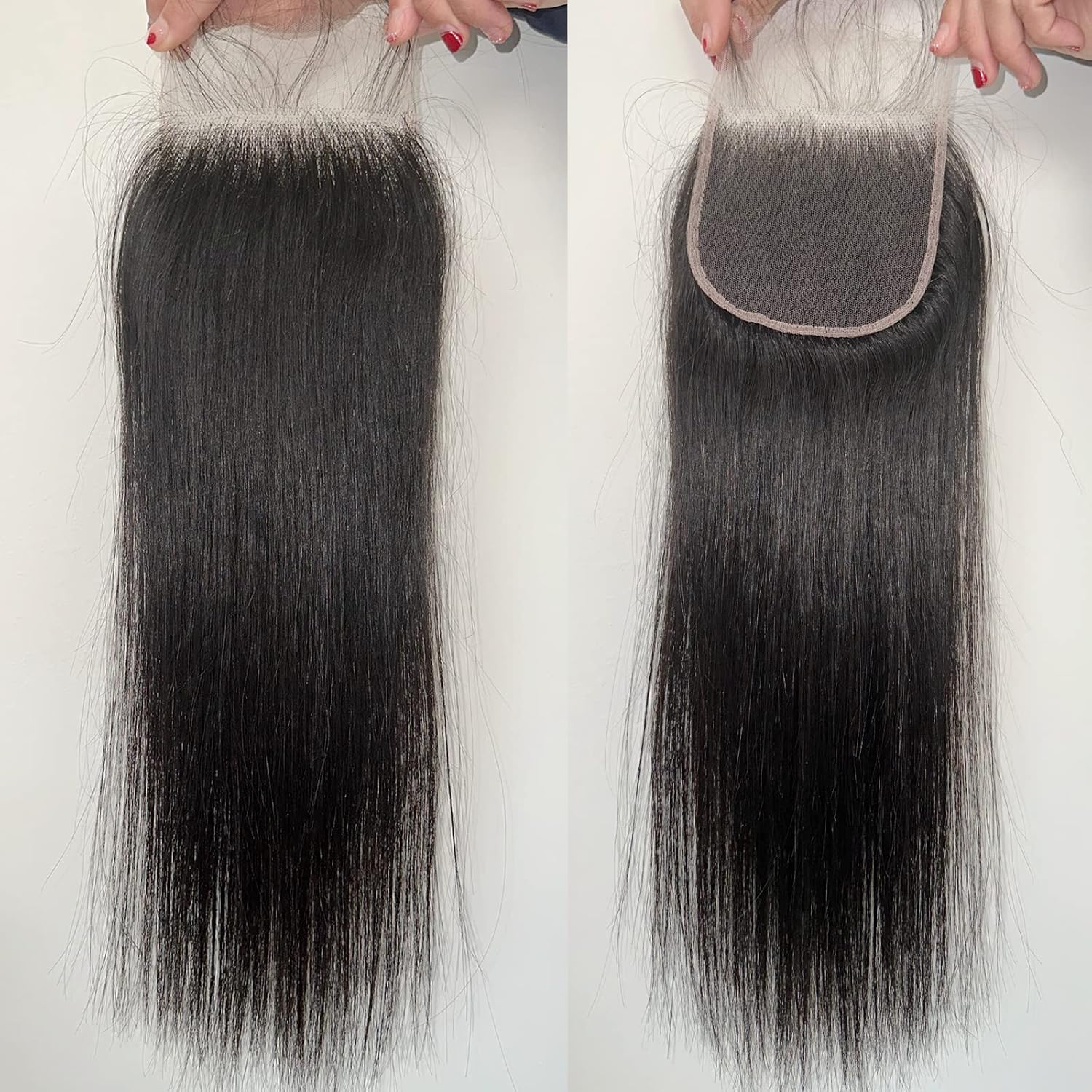 12A Brazilian Straight Human Hair 3 Bundles with 4x4 HD Lace Closure