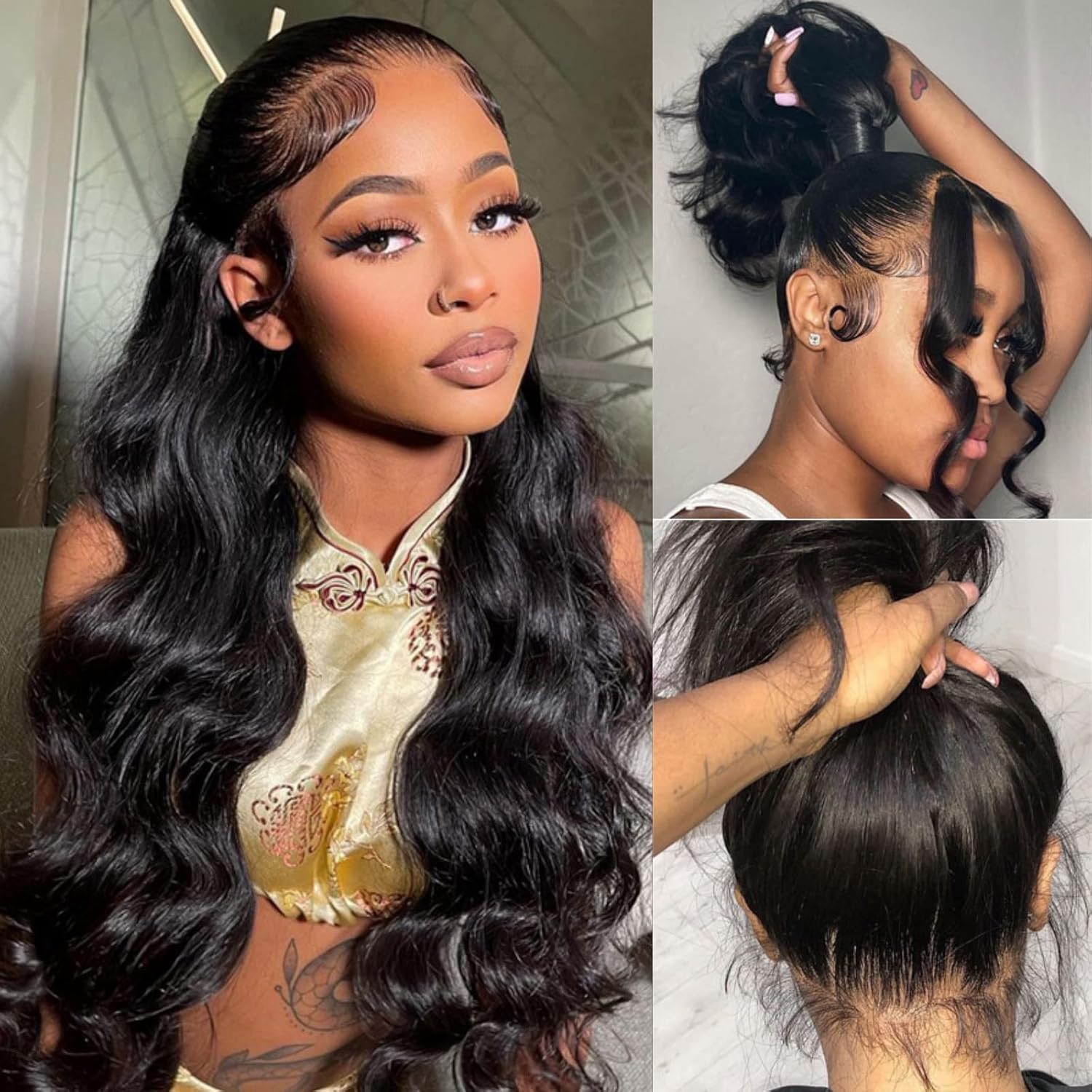 Brazilian Body Wave Virgin Human Hair 360 Lace Front Wigs