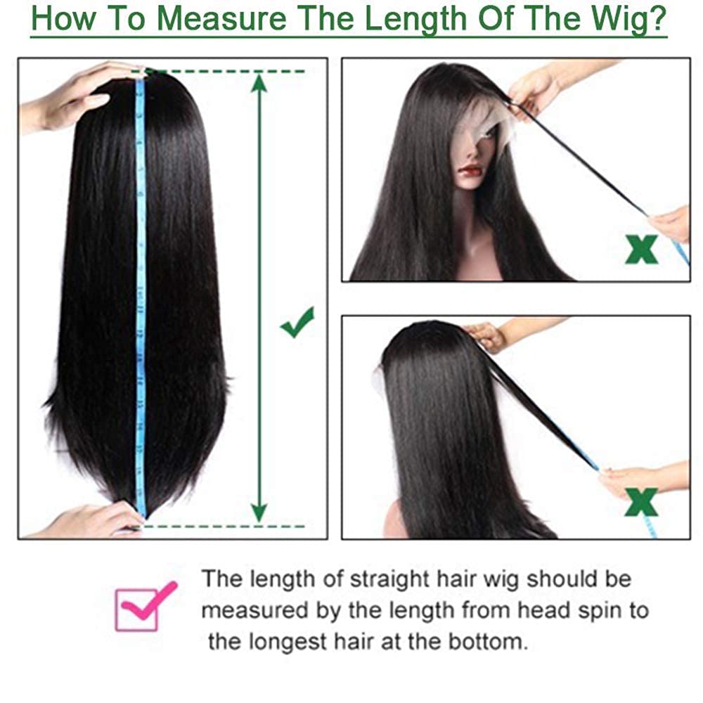 30Inch~40Inch Long Straight Human Hair 13x4 Lace Front Wigs