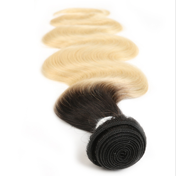 T1b/613 613 Blonde Dark Black Root Body Wave Human Hair 1 Bundle 100g