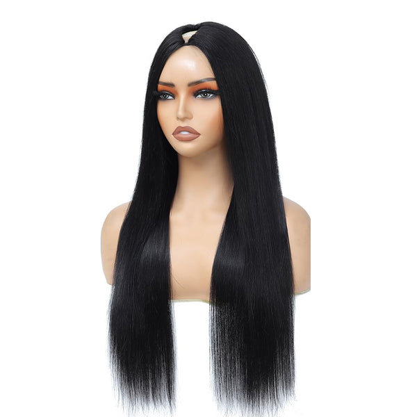 Brazilian Virgin Hair Straight Human Hair V Part Wigs