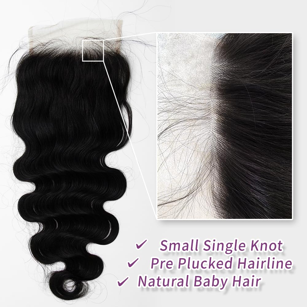 Brazilian Body Wave Virgin Human Hair 6x6 HD Lace Closure