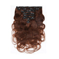 #4 Light Brown Brazilian Body Wave Clips In Human Hair Extensions 8Pcs/Set 120g