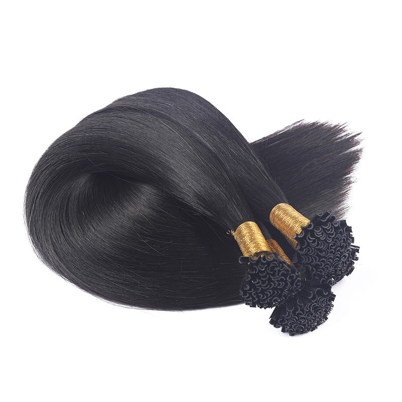 U Tip Straight Human Hair Extensions 100g Dark Color #1~#12