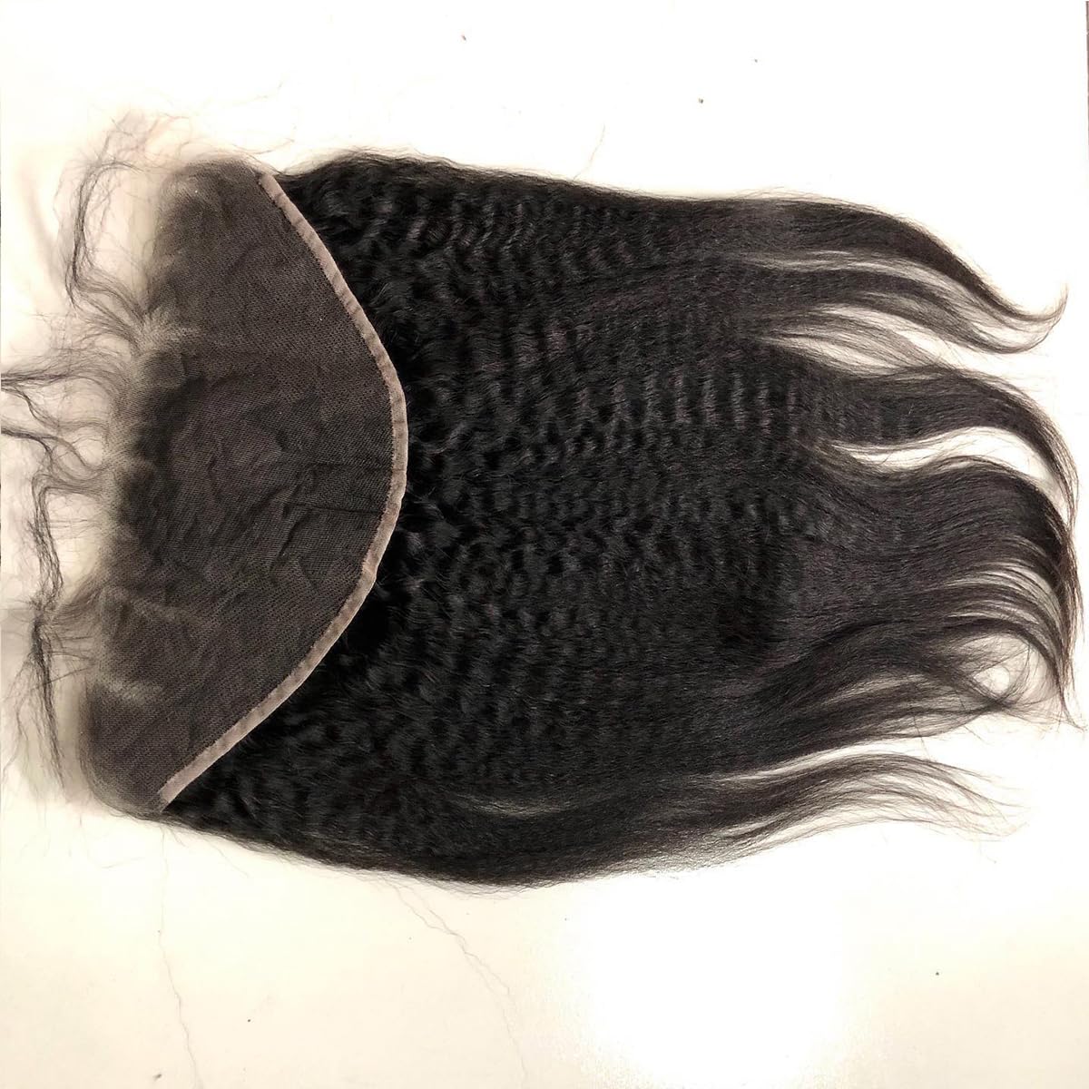 Brazilian Virgin Kinky Straight Human Hair 13x6 HD Ear to Ear Lace Frontal