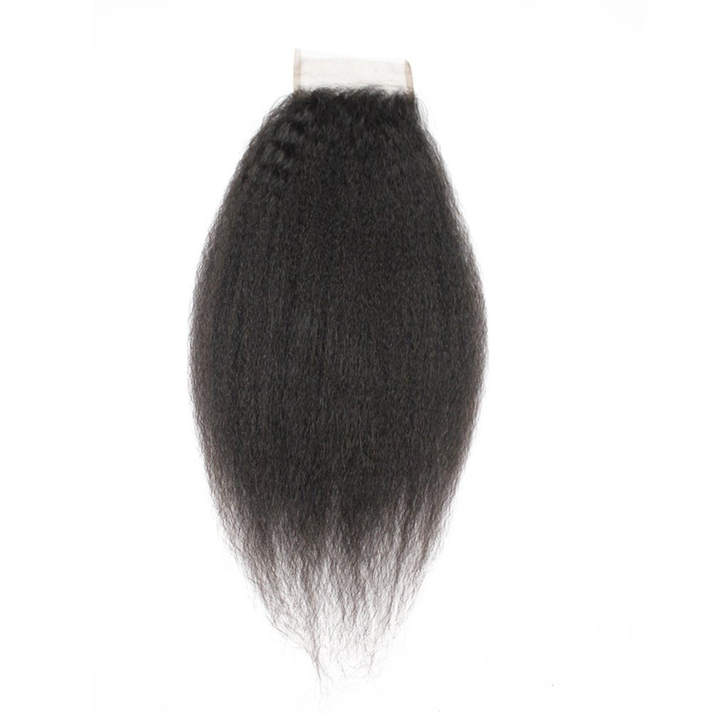 Brazilian Kinky Straight Virgin Human Hair 4x4 HD Lace Closure