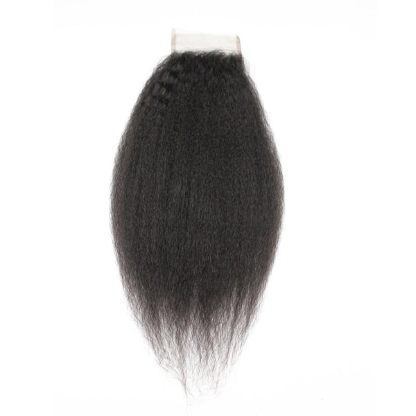 Brazilian Kinky Straight Virgin Human Hair 4x4 HD Lace Closure