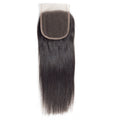Natural Black Straight 4x4 Lace Closure Human Hair, Transparent Multi-Part Lace Closure Virgin Hair For Black Women