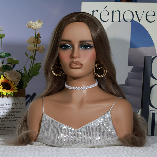 Realistic Female Mannequin Heads Stand DC-487-BX3