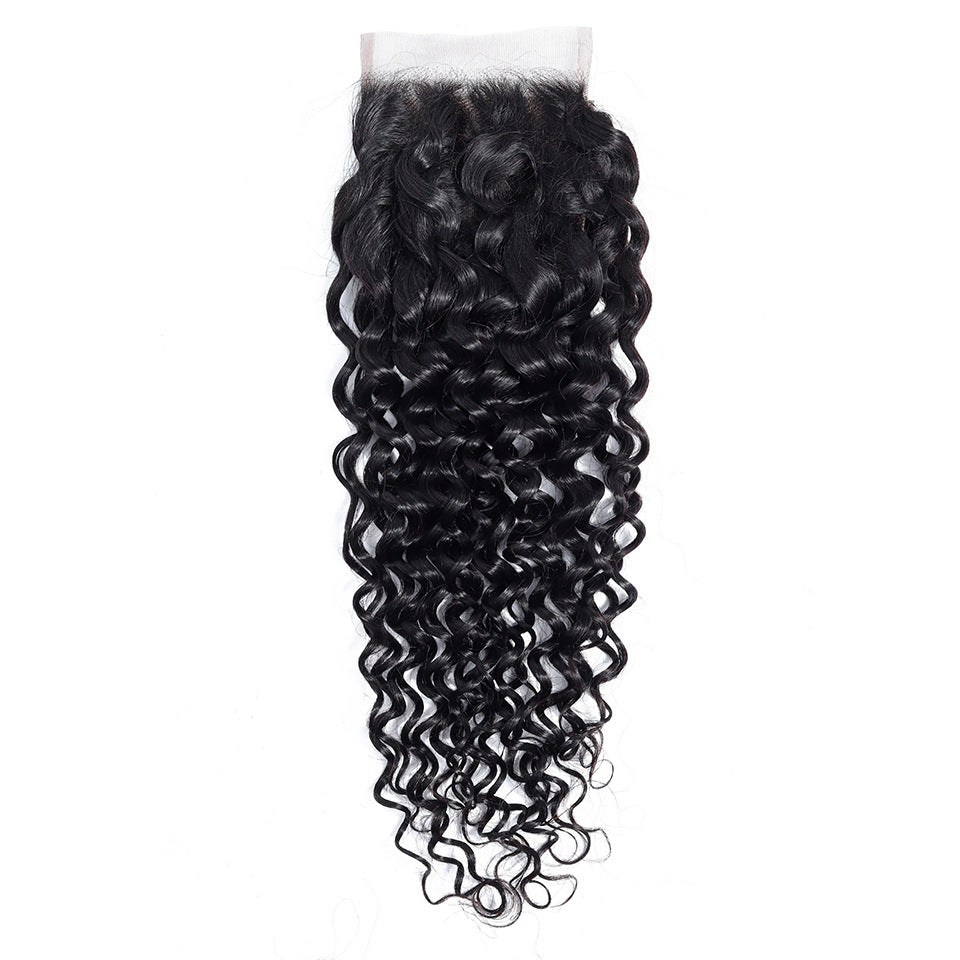 Brazilian Water Wave Virgin Human Hair 4x4 HD Lace Closure