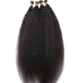 I Tip Kinky Straight Human Hair Extensions 100g Dark Color #1~#12