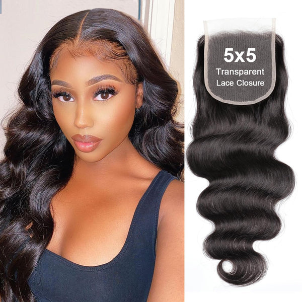 Brazilian Body Wave Virgin Human Hair 5x5 Lace Closure