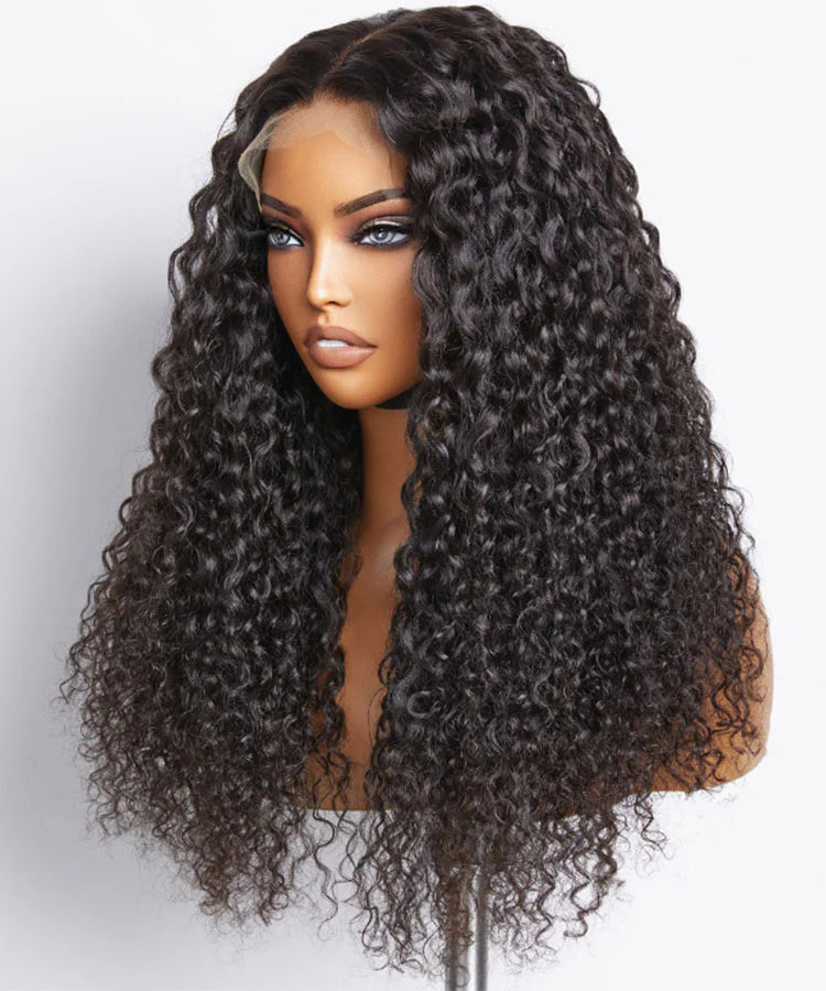 Curly Virgin Human Hair 5x5 Lace Closure Wig
