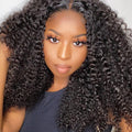 Kinky Curly Virgin Human Hair 4x4 Lace Closure Wig