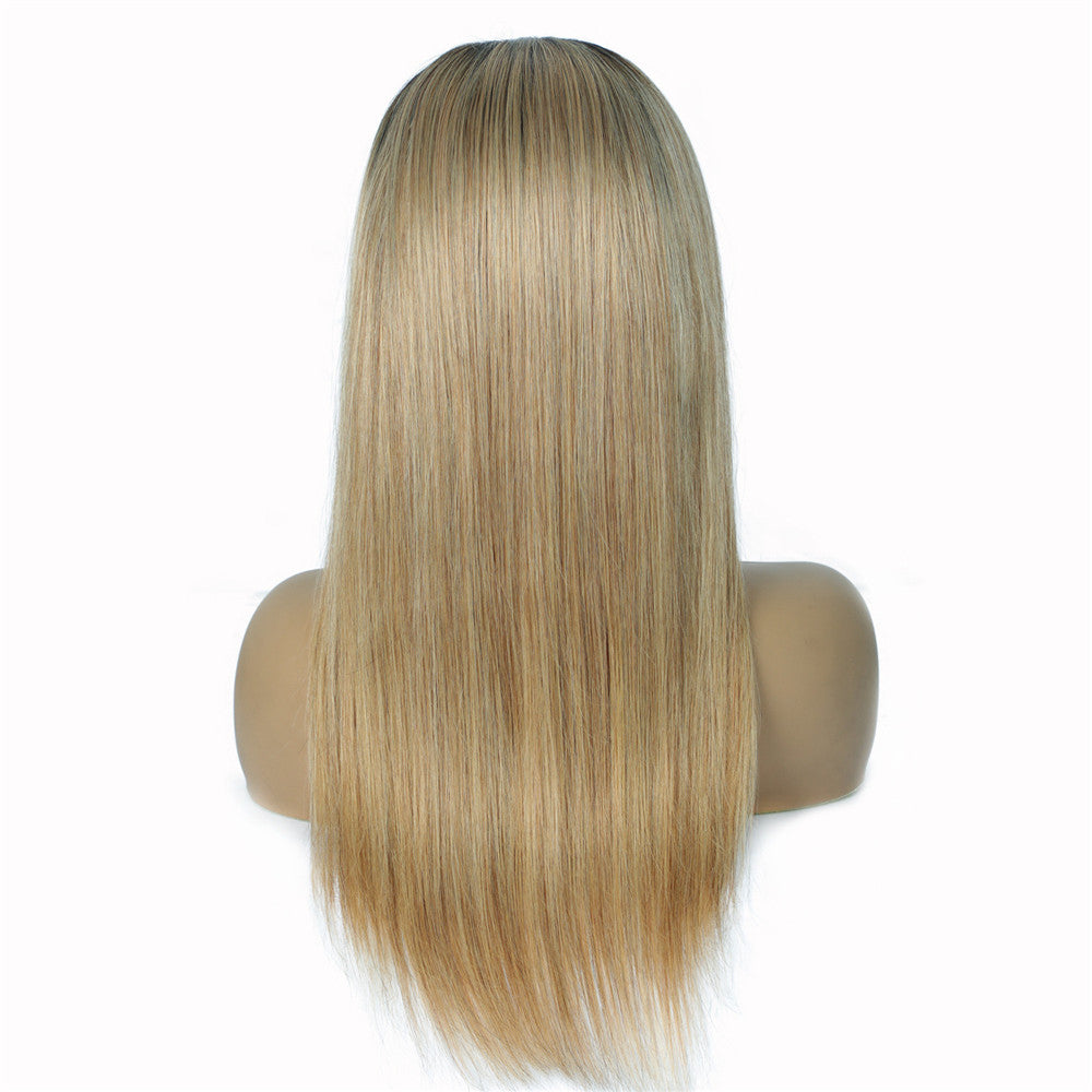 Ombre T1b/27 Straight Human Hair Headband Wigs