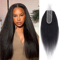 Brazilian Kinky Straight Virgin Human Hair 2x6 HD Lace Human Hair Closure