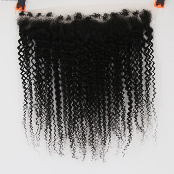 100% Virgin Human Hair Kinky Curly 13x4 HD Ear to Ear Lace Frontal