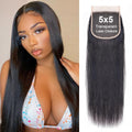 Brazilian Straight Virgin Human Hair 5x5 Lace Closure