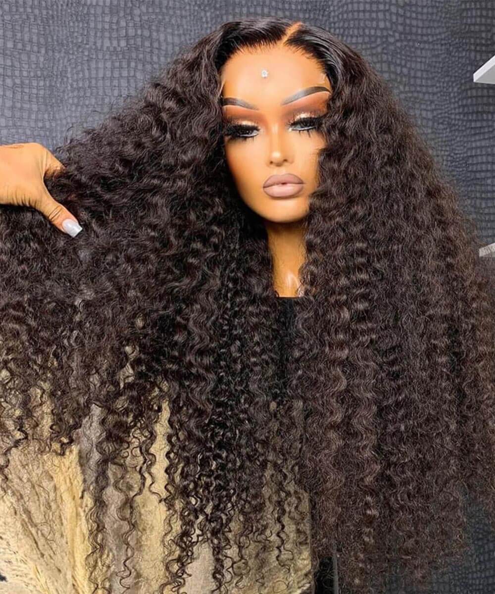 Deep Wave Virgin Human Hair 5x5 Lace Closure Wig